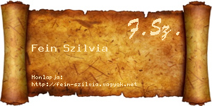 Fein Szilvia névjegykártya
